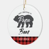 Rustic Christmas as a Papa Bear Ornament | Zazzle