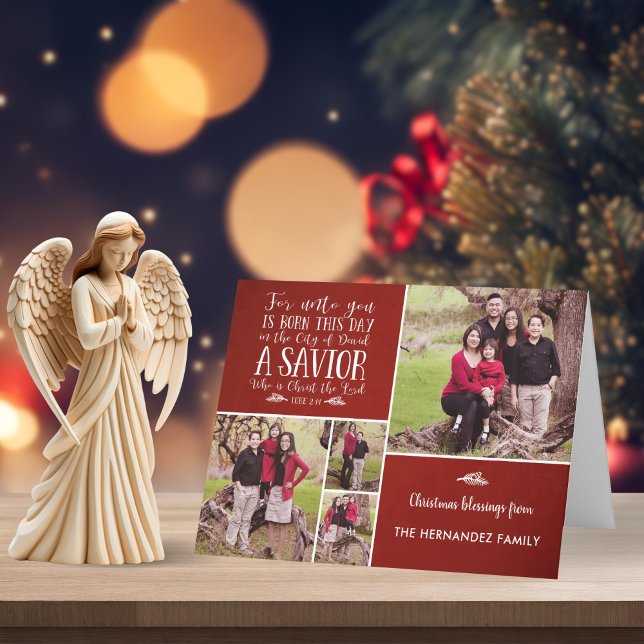 Rustic Christmas Bible Verse Holiday Photo Card (Rustic Christmas Bible Verse Holiday Photo Card with Digital Download Option)