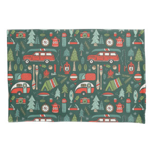 Rustic Christmas Camping Pillowcase