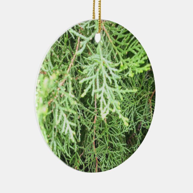 Rustic Christmas  Ceramic Ornament (Right)