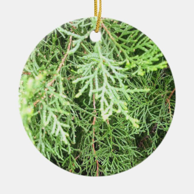 Rustic Christmas  Ceramic Ornament (Front)