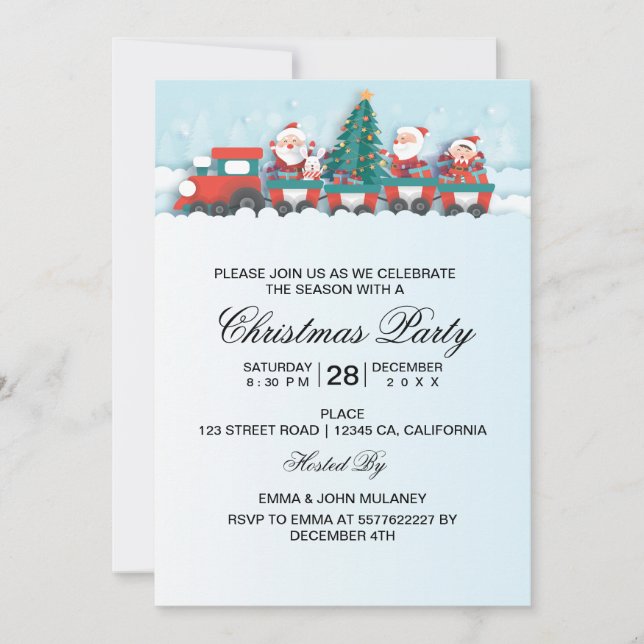 Rustic Christmas country corporate mistletoe light Invitation (Front)
