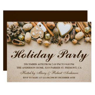 Rustic Christmas Decoration | Holiday Party Invite