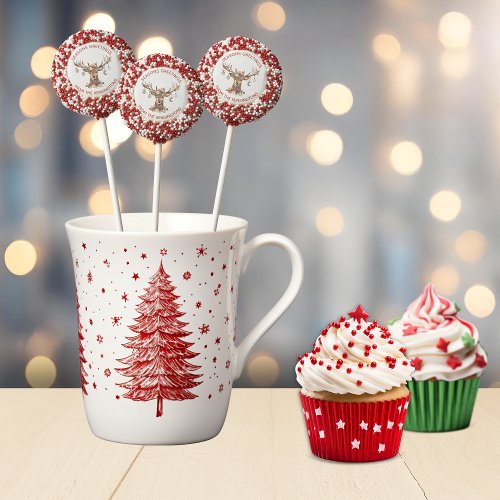 Rustic Christmas Deer with Ornaments Holiday Chocolate Covered Oreo Pop