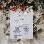 rustic Christmas game secret Santa questionnaire  Invitation<br><div class="desc">This rustic secret Santa game features a beautiful calligraphy font   a simple serif font. Edit all wording to make this modern holiday game fit your event   style!</div>