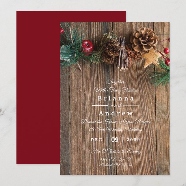  Rustic Christmas Garland Star Cinnamon Wedding (Front/Back)