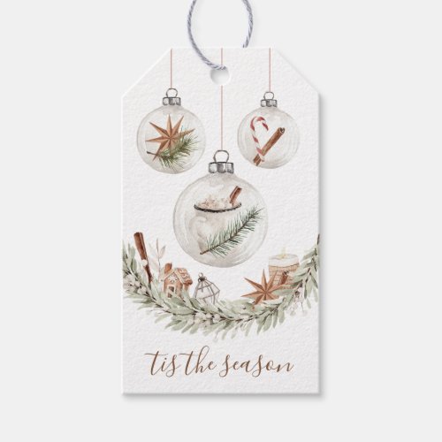 Rustic Christmas Hanging Ornaments Gift Tag