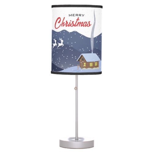 Rustic Christmas  Happy new year  Santa gift  Table Lamp