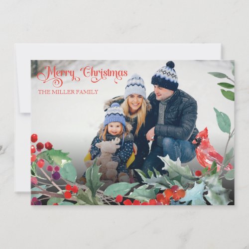 Rustic Christmas Holiday Poto postcard