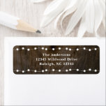 Rustic Christmas Lights Holiday Card Address Label<br><div class="desc">Rustic Christmas Lights Holiday Card Address label. Click the personalize button to customize this design with your details.</div>
