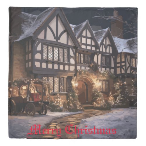 Rustic Christmas Magic Duvet Cover