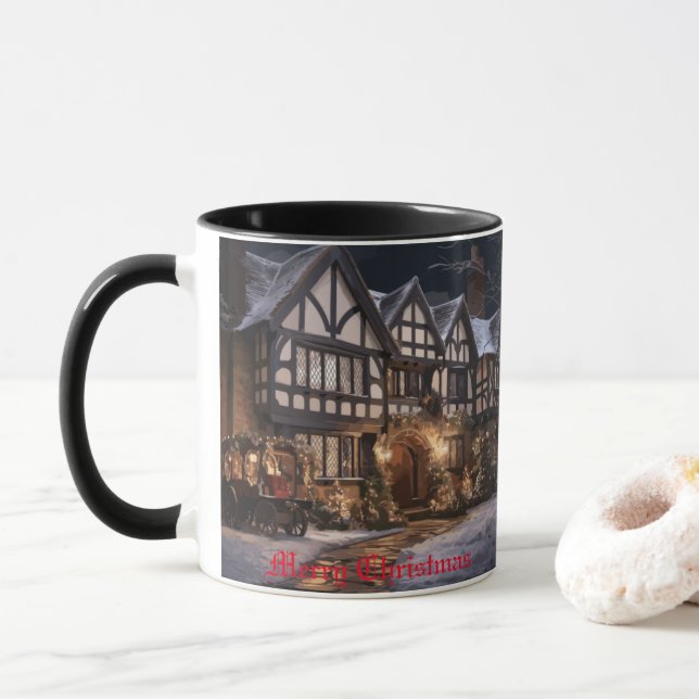 Rustic Christmas Magic Mug (With Donut)