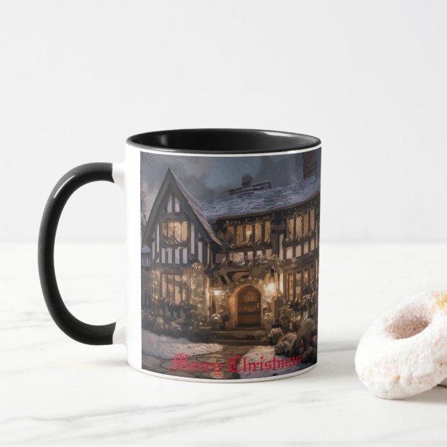 Rustic Christmas Magic Mug (With Donut)