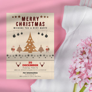 Rustic Christmas Party Invitation
