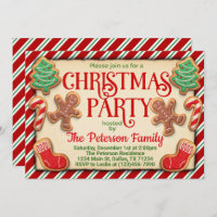 Rustic Christmas Party Invitation Invite