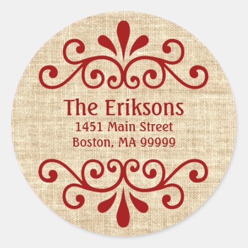 Rustic Christmas Personalized Address Labels