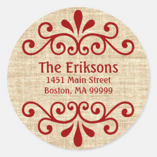 Rustic Christmas Personalized Address Labels