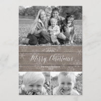 Rustic Christmas Photo Card