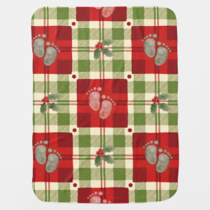 Rustic Christmas Plaid Baby Blanket – Farmhouse