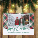 Rustic Christmas Plaid Merry Christmas  Letterpress Photo Cards<br><div class="desc">Send warm "Merry Christmas" wishes with this fun photo greeting. The design features a cheerful background of red, white, and green traditional plaid. Your favorite photo completes the design. Perfect for couples or families. This elegant letterpress card offers a tactile, high-quality feel for the holiday season. Created by Simply Farmhouse...</div>
