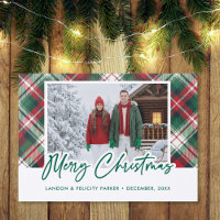 Rustic Christmas Plaid Merry Christmas 