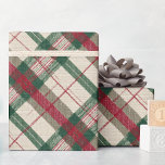 Rustic Christmas Plaid Wrapping Paper<br><div class="desc">Add a timeless touch to your holiday presents with this rustic Christmas plaid wrapping paper with a texture effect. Featuring a classic red and green tartan pattern on a soft cream background,  this festive design is perfect for wrapping Christmas gifts,  winter celebrations,  and seasonal occasions.</div>