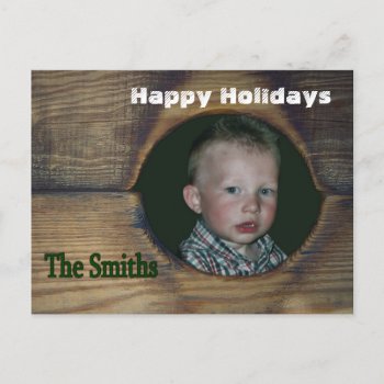 Rustic Christmas Postcard Customize by Lorriscustomart at Zazzle
