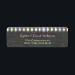 Rustic Christmas Potluck Chalkboard String Lights Label<br><div class="desc">Rustic Christmas Potluck Chalkboard String Lights. A colourful and joyful design to invite your friend to celebrate the season! Use Customise tool to add your Ifo,  make changes. For matching items,  please,  visit my Christmas Potluck Collection.</div>