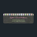 Rustic Christmas Potluck Chalkboard String Lights Label<br><div class="desc">Rustic Christmas Potluck Chalkboard String Lights. A colourful and joyful design to invite your friend to celebrate the season! Use Customise tool to add your Ifo,  make changes. For matching items,  please,  visit my Christmas Potluck Collection.</div>