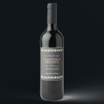 Rustic Christmas Potluck Chalkboard String Lights Wine Label<br><div class="desc">Rustic Christmas Potluck Chalkboard String Lights. A colourful and joyful design to invite your friend to celebrate the season! Use Customise tool to add your info,  make changes. For matching items,  please,  visit my Christmas Potluck Collection.</div>
