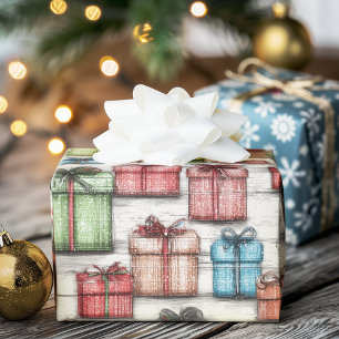 Rustic Christmas Presents Wrapping Paper