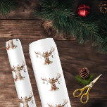 Rustic Christmas Reindeer Antler Ornaments Wrapping Paper<br><div class="desc">Rustic Christmas Reindeer Antler Ornaments Holiday Gift Wrapping Paper featuring a cute festive holiday deer festooned with woodsy ornaments! Great for a family or corporate party,  and easy to customize with your own details.</div>