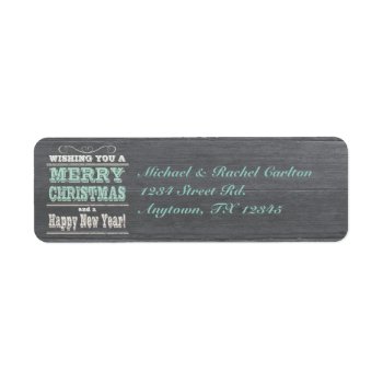 Rustic Christmas Return Address Labels by aaronsgraphics at Zazzle