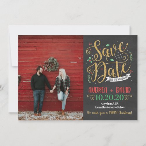 Rustic Christmas Save The Date