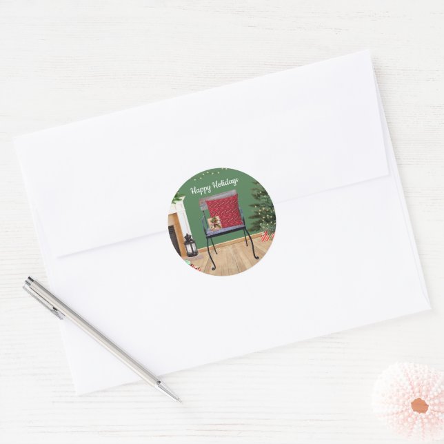 Rustic Christmas Scene Stickers (Envelope)