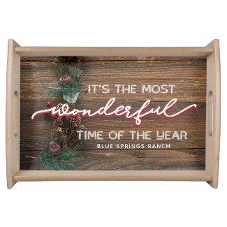 Rustic Christmas Serving Tray