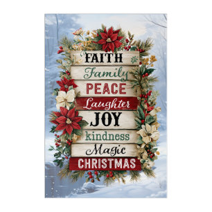 Rustic Christmas Sign Acrylic Print
