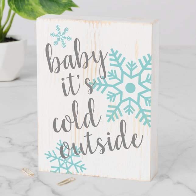 Rustic Christmas Snowflake Wooden Box Sign (In Situ Vertical)