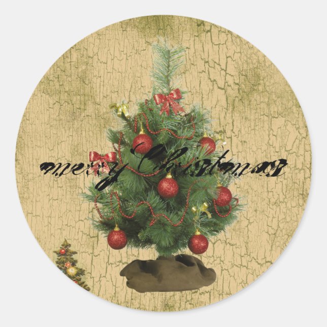 Rustic Christmas sticker (Front)