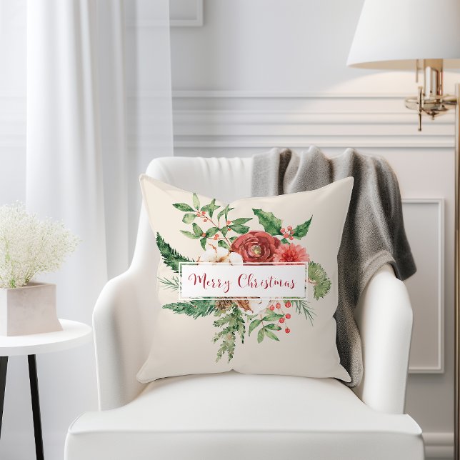 Rustic Christmas Throw Pillow (Rustic Christmas Throw Pillow
)