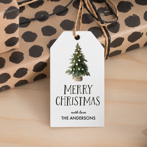 Rustic Christmas Tree Gift Tags