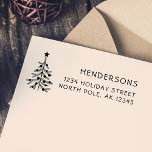 Rustic Christmas Tree Return Address Rubber Stamp<br><div class="desc">Create Your Own Return Address Stamp. For more advanced customization of this design,  Please click the "Customize" button above!</div>