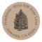 Rustic Christmas Tree Round Return Address Label