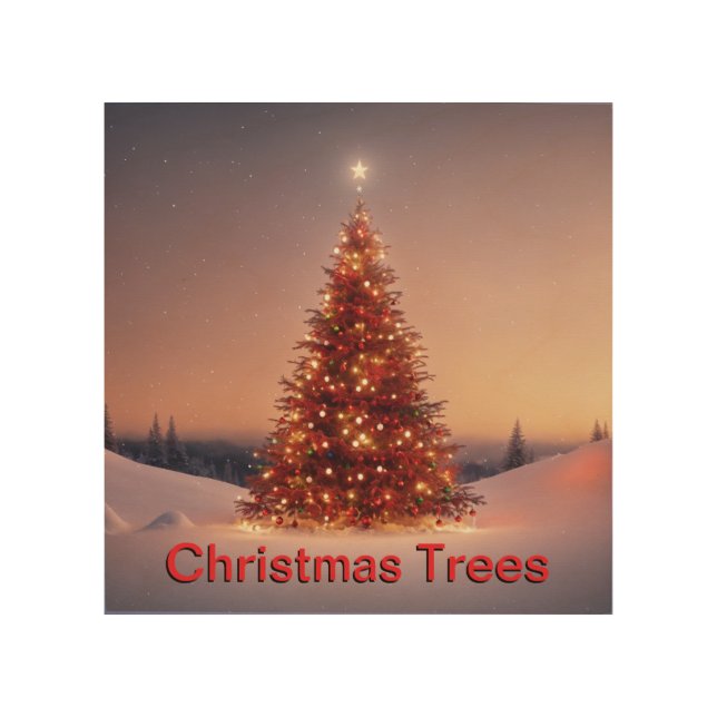 Rustic Christmas Tree Wall Art (Front)