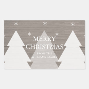Rustic Christmas Trees Sticker