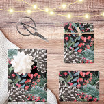 Rustic Christmas Winter Botanical Watercolor  Wrapping Paper Sheets<br><div class="desc">Rustic Christmas Winter Botanical Watercolor Wrapping Paper Sheets 
This wrapping paper design is a delightful way to add a touch of nature-inspired charm to your holiday gifts. This wrapping paper captures the essence of the season with its beautiful and stylish watercolor design.</div>