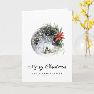 30 Puli Christmas cards seals envelopes 90 pieces snow globe design 