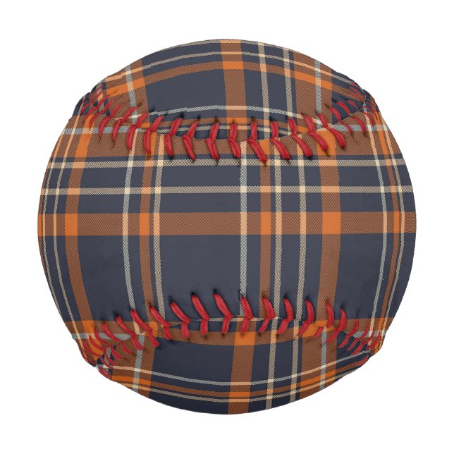 Rustic Christmas/winter plaid Baseball (Front)