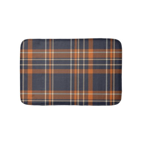 Rustic Christmaswinter plaid  Bath Mat