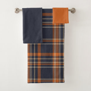 Rustic Christmas/winter plaid Bath Towel Set